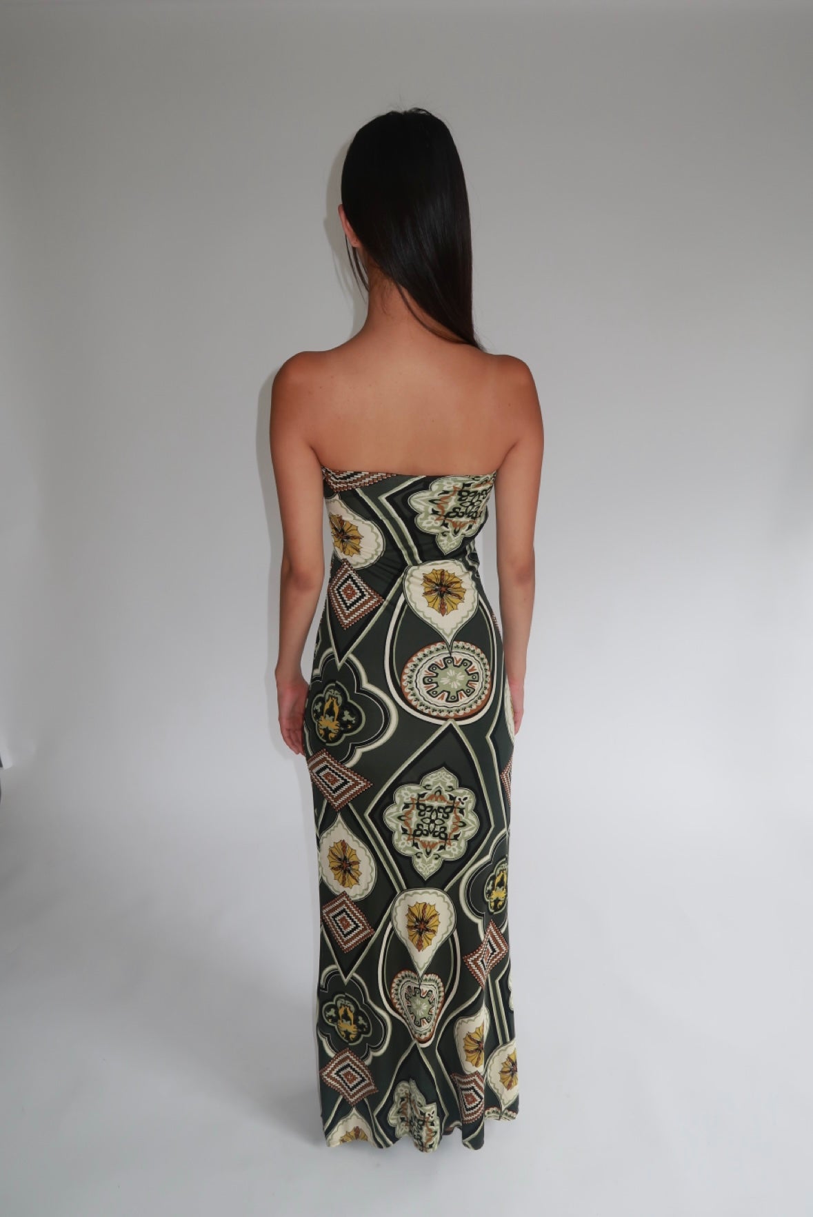 Silk Jersey Patterned Dress