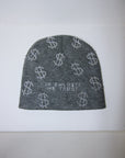 Rhinestone $ Beanie in Grey