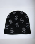 Rhinestone $ Beanie in Black