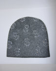 Rhinestone $ Beanie in Grey