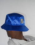 Satin Bucket Hat in Blue