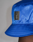 Satin Bucket Hat in Blue