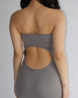 Grey Mini Cut-out Dress